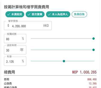 按揭計算機和樓宇買賣費用